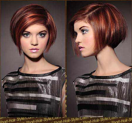 short hairstyles with red streaks