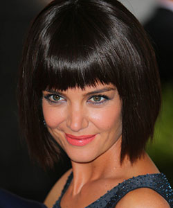 Katie Holmes with blunt bob wig