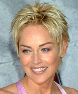 Sharon stone with short hair
