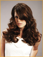 clip-in hair extension with long wavy hair