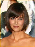 katie holmes short hair face